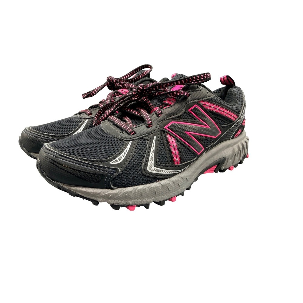 New Balance 410v5‎ Womens Trail Running Shoes Black Pink WT410LB5 6.5 Wide